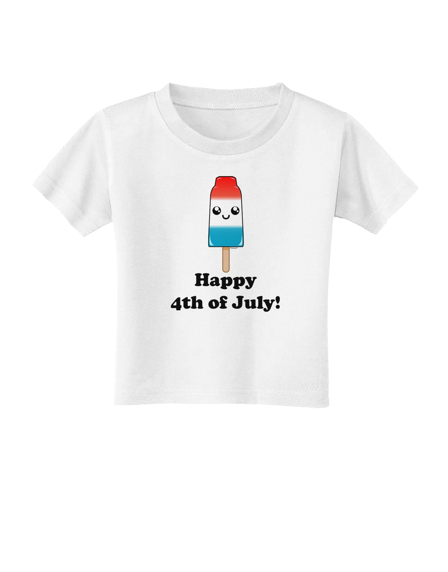 Happy 4th of July Popsicle Toddler T-Shirt-Toddler T-Shirt-TooLoud-White-2T-Davson Sales