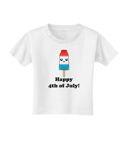 Happy 4th of July Popsicle Toddler T-Shirt-Toddler T-Shirt-TooLoud-White-2T-Davson Sales