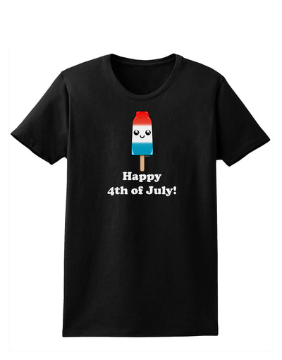 Happy 4th of July Popsicle Womens Dark T-Shirt-TooLoud-Black-X-Small-Davson Sales