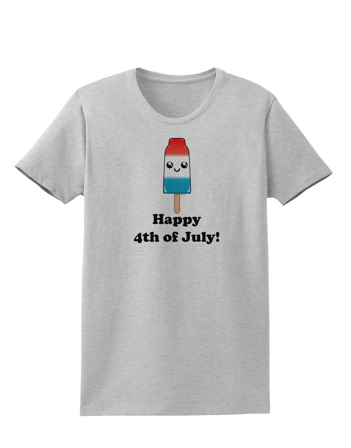 Happy 4th of July Popsicle Womens T-Shirt-Womens T-Shirt-TooLoud-AshGray-X-Small-Davson Sales