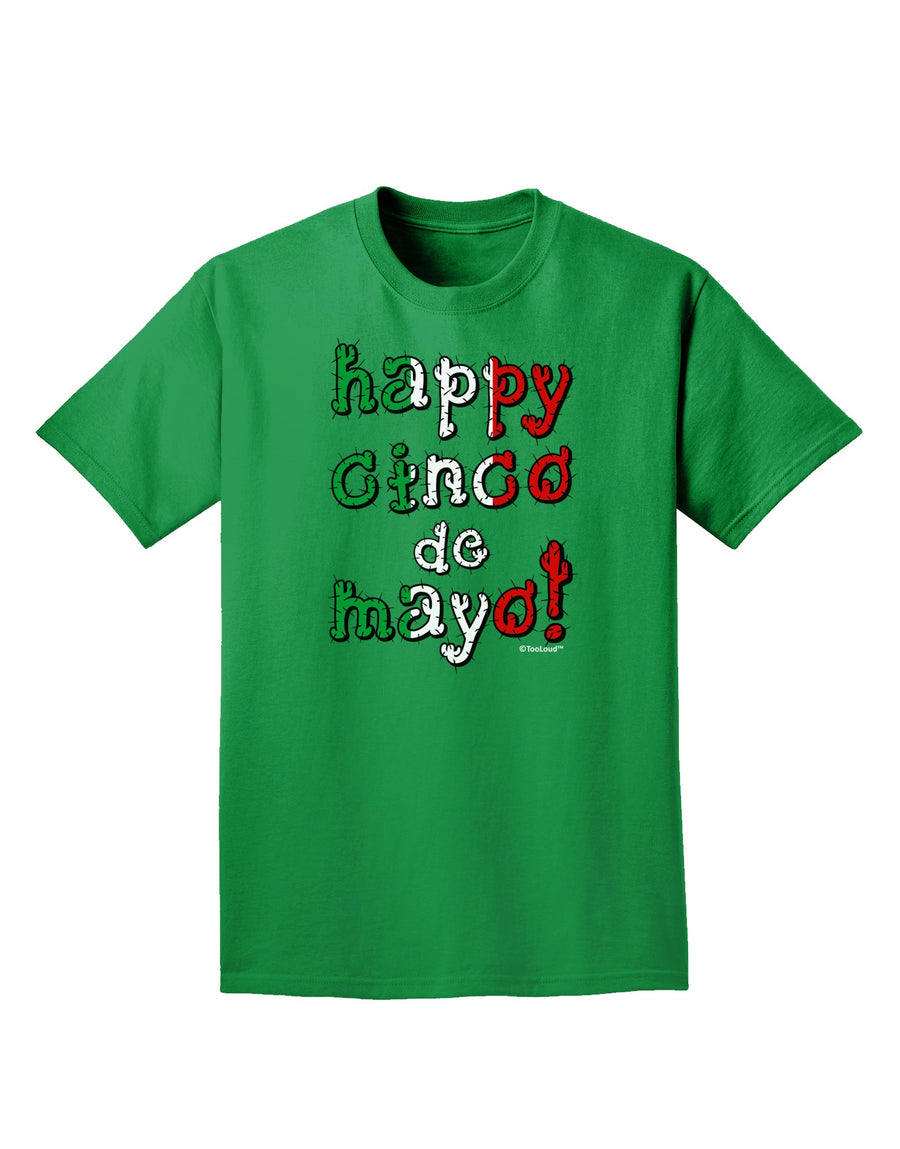 Happy Cinco de Mayo - Cactus Design Adult Dark T-Shirt by TooLoud-Mens T-Shirt-TooLoud-Purple-Small-Davson Sales