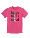 Happy Cinco de Mayo - Cactus Design Childrens Dark T-Shirt by TooLoud-Childrens T-Shirt-TooLoud-Sangria-X-Small-Davson Sales