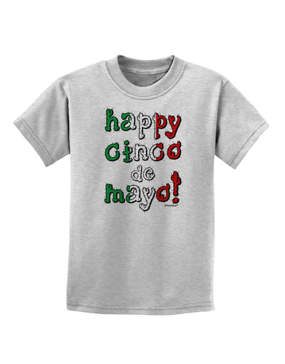 Happy Cinco de Mayo - Cactus Design Childrens T-Shirt by TooLoud-Childrens T-Shirt-TooLoud-AshGray-X-Small-Davson Sales