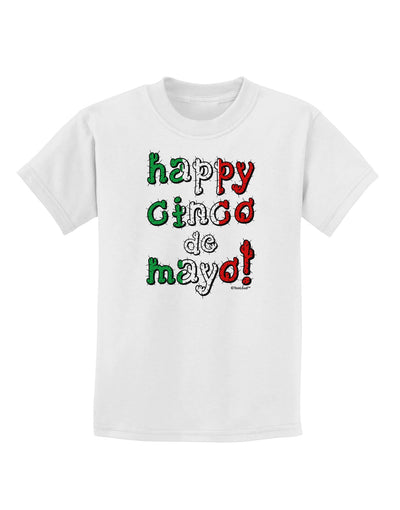 Happy Cinco de Mayo - Cactus Design Childrens T-Shirt by TooLoud-Childrens T-Shirt-TooLoud-White-X-Small-Davson Sales