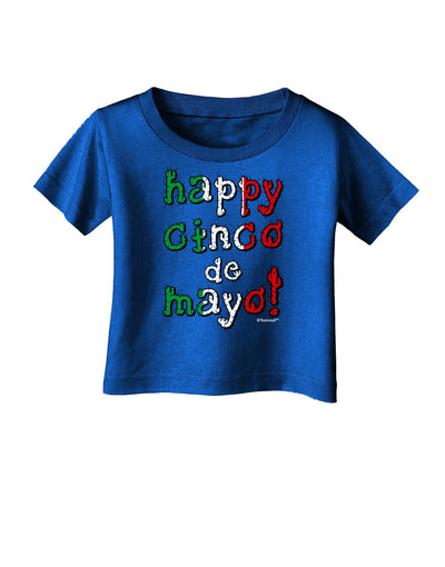 Happy Cinco de Mayo - Cactus Design Infant T-Shirt Dark by TooLoud-Infant T-Shirt-TooLoud-Royal-Blue-06-Months-Davson Sales