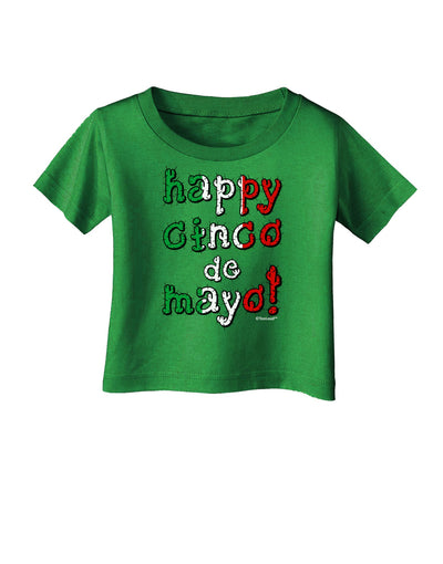 Happy Cinco de Mayo - Cactus Design Infant T-Shirt Dark by TooLoud-Infant T-Shirt-TooLoud-Clover-Green-06-Months-Davson Sales