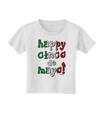 Happy Cinco de Mayo - Cactus Design Toddler T-Shirt by TooLoud-Toddler T-Shirt-TooLoud-White-2T-Davson Sales