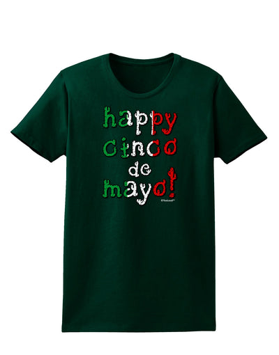 Happy Cinco de Mayo - Cactus Design Womens Dark T-Shirt by TooLoud-Womens T-Shirt-TooLoud-Forest-Green-Small-Davson Sales