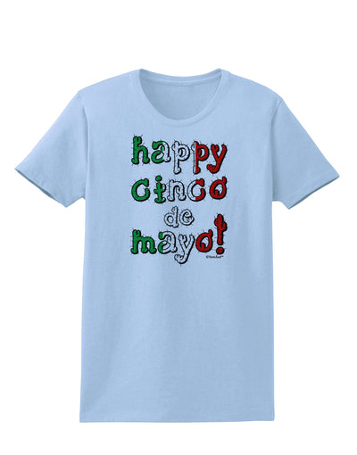 Happy Cinco de Mayo - Cactus Design Womens T-Shirt by TooLoud-Womens T-Shirt-TooLoud-Light-Blue-X-Small-Davson Sales