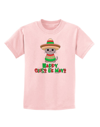 Happy Cinco de Mayo Cat Childrens T-Shirt by TooLoud-Childrens T-Shirt-TooLoud-PalePink-X-Small-Davson Sales