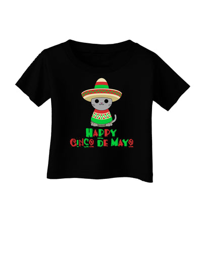 Happy Cinco de Mayo Cat Infant T-Shirt Dark by TooLoud-Infant T-Shirt-TooLoud-Black-06-Months-Davson Sales