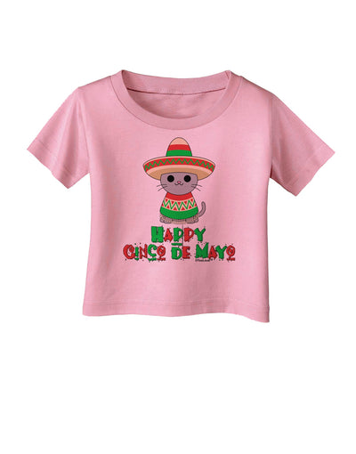 Happy Cinco de Mayo Cat Infant T-Shirt by TooLoud-Infant T-Shirt-TooLoud-Candy-Pink-06-Months-Davson Sales
