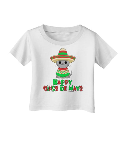 Happy Cinco de Mayo Cat Infant T-Shirt by TooLoud-Infant T-Shirt-TooLoud-White-06-Months-Davson Sales