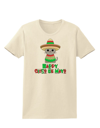 Happy Cinco de Mayo Cat Womens T-Shirt by TooLoud-Womens T-Shirt-TooLoud-Natural-X-Small-Davson Sales