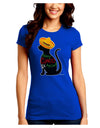 Happy Cinco de Meow - Cinco de Mayo Cat Juniors Crew Dark T-Shirt by TooLoud-T-Shirts Juniors Tops-TooLoud-Royal-Blue-Juniors Fitted Small-Davson Sales