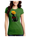 Happy Cinco de Meow - Cinco de Mayo Cat Juniors Crew Dark T-Shirt by TooLoud-T-Shirts Juniors Tops-TooLoud-Kiwi-Green-Juniors Fitted X-Small-Davson Sales