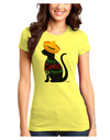 Happy Cinco de Meow - Cinco de Mayo Cat Juniors T-Shirt by TooLoud-Womens Juniors T-Shirt-TooLoud-Yellow-Juniors Fitted X-Small-Davson Sales