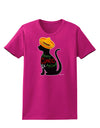 Happy Cinco de Meow - Cinco de Mayo Cat Womens Dark T-Shirt by TooLoud-Womens T-Shirt-TooLoud-Hot-Pink-Small-Davson Sales