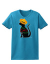 Happy Cinco de Meow - Cinco de Mayo Cat Womens Dark T-Shirt by TooLoud-Womens T-Shirt-TooLoud-Turquoise-X-Small-Davson Sales