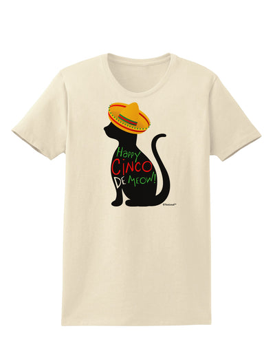 Happy Cinco de Meow - Cinco de Mayo Cat Womens T-Shirt by TooLoud-Womens T-Shirt-TooLoud-Natural-X-Small-Davson Sales