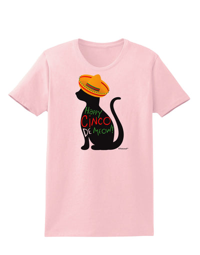 Happy Cinco de Meow - Cinco de Mayo Cat Womens T-Shirt by TooLoud-Womens T-Shirt-TooLoud-PalePink-X-Small-Davson Sales