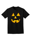 Happy Cute Jack O' Lantern Pumpkin Face Adult Dark T-Shirt-Mens T-Shirt-TooLoud-Black-Small-Davson Sales