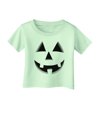 Happy Cute Jack O' Lantern Pumpkin Face Infant T-Shirt-Infant T-Shirt-TooLoud-Light-Green-06-Months-Davson Sales