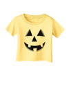 Happy Cute Jack O' Lantern Pumpkin Face Infant T-Shirt-Infant T-Shirt-TooLoud-Daffodil-Yellow-06-Months-Davson Sales
