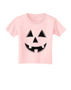 Happy Cute Jack O' Lantern Pumpkin Face Toddler T-Shirt-Toddler T-Shirt-TooLoud-Light-Pink-2T-Davson Sales
