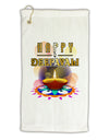 Happy Deepavali - Rangoli and Diya Micro Terry Gromet Golf Towel 16 x 25 inch by TooLoud-Golf Towel-TooLoud-White-Davson Sales