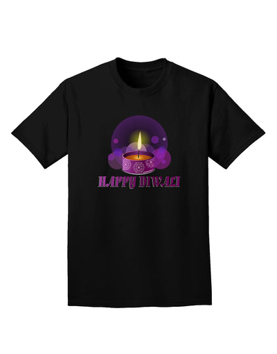 Happy Diwali Purple Candle Adult Dark T-Shirt by TooLoud-Mens T-Shirt-TooLoud-Black-Small-Davson Sales