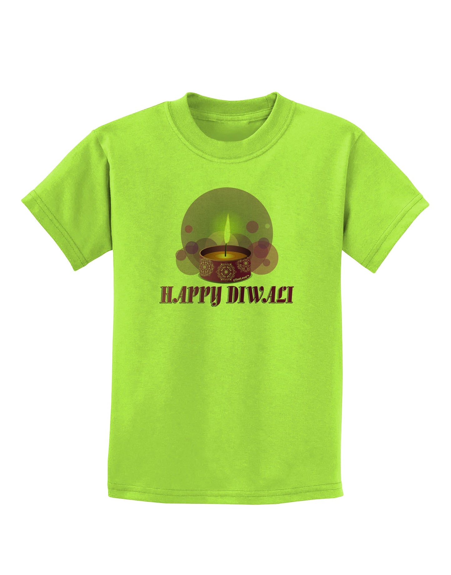 Happy Diwali Purple Candle Childrens T-Shirt by TooLoud-Childrens T-Shirt-TooLoud-Lime-Green-X-Small-Davson Sales