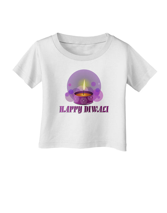 Happy Diwali Purple Candle Infant T-Shirt by TooLoud-Infant T-Shirt-TooLoud-White-06-Months-Davson Sales
