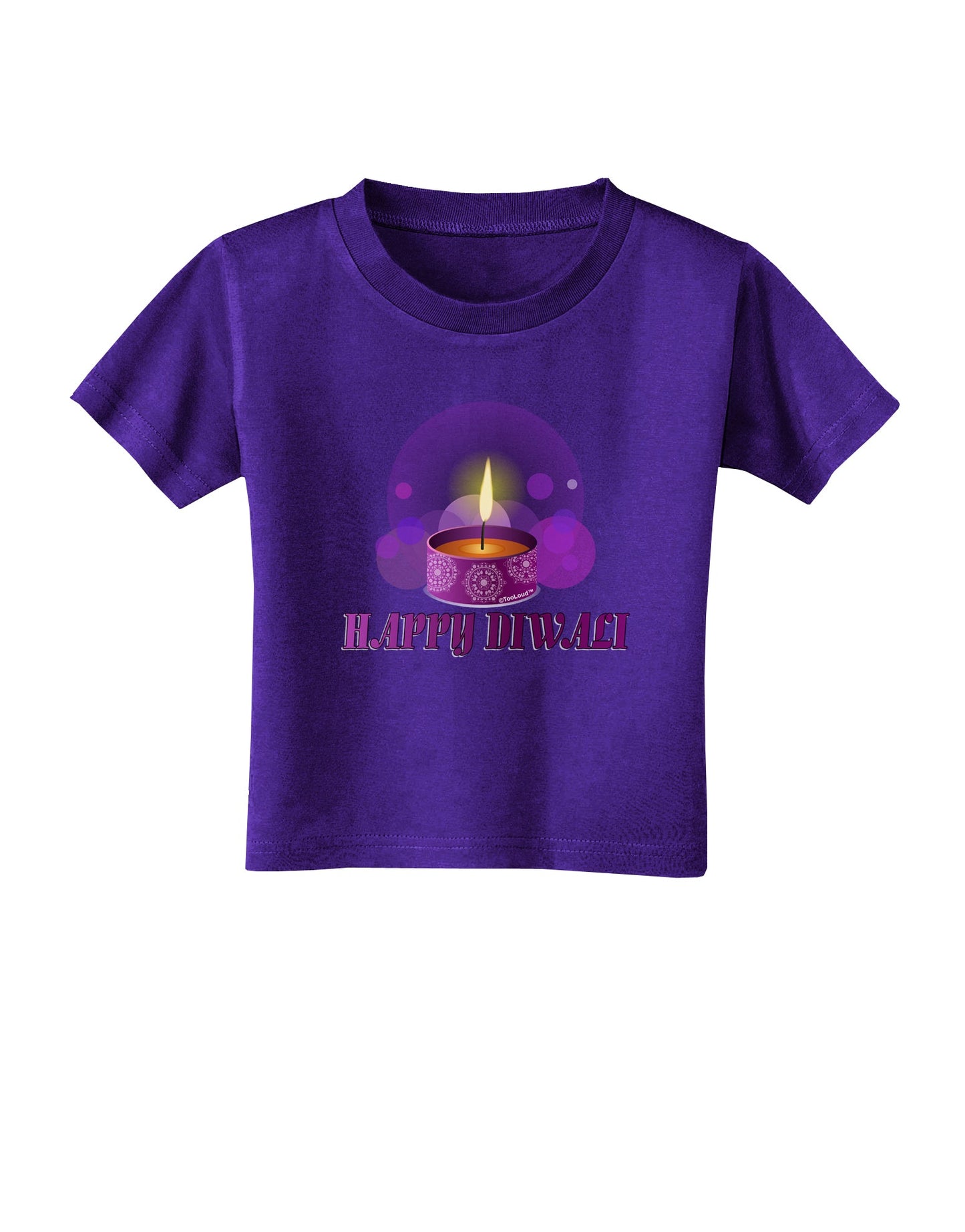 Happy Diwali Purple Candle Toddler T-Shirt Dark by TooLoud-Toddler T-Shirt-TooLoud-Purple-2T-Davson Sales