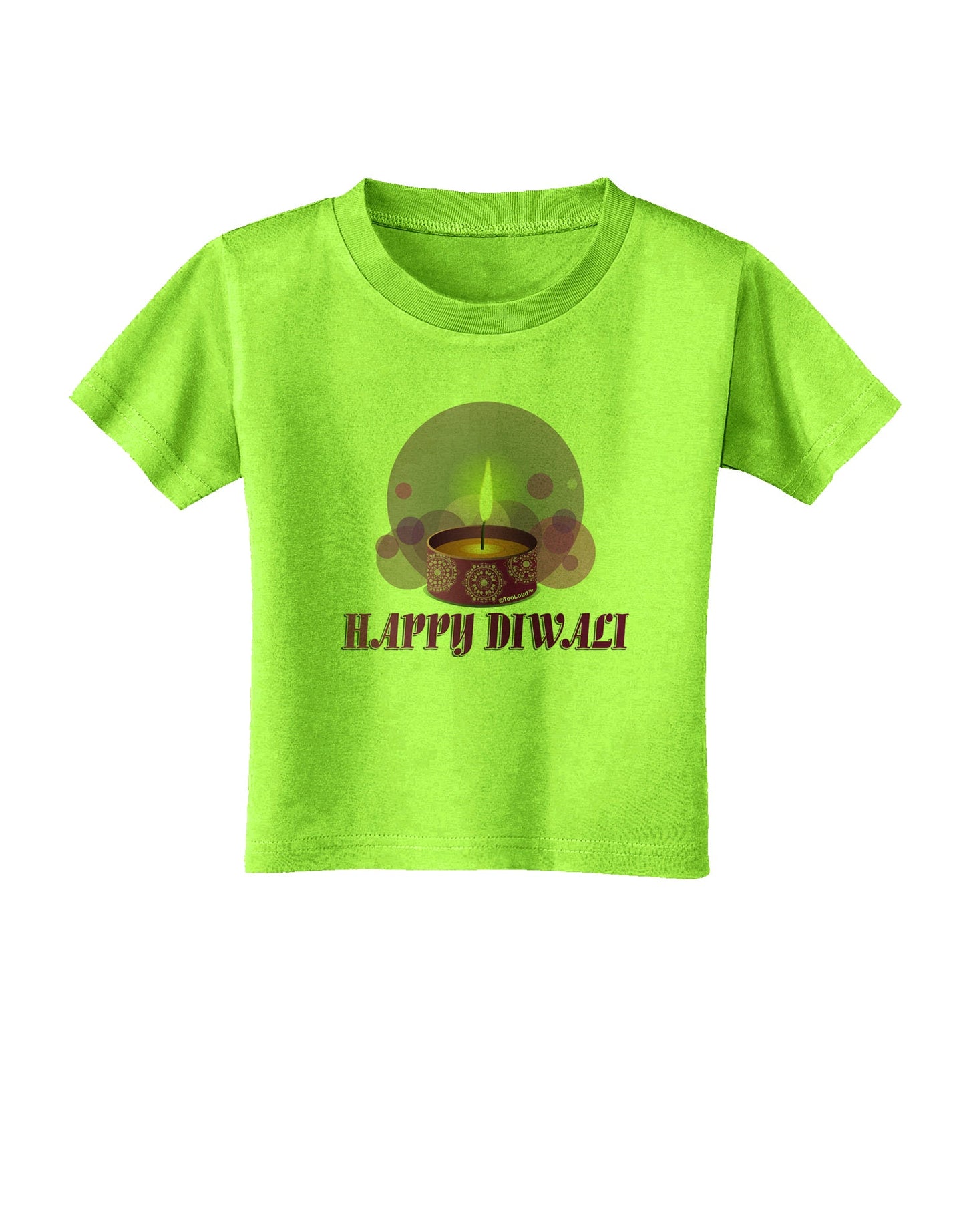 Happy Diwali Purple Candle Toddler T-Shirt by TooLoud-Toddler T-Shirt-TooLoud-Lime-Green-2T-Davson Sales
