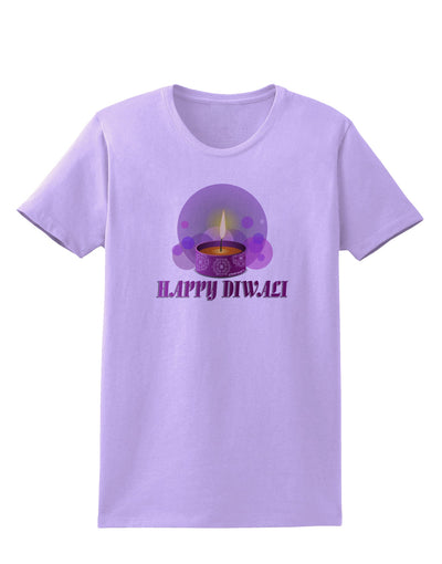 Happy Diwali Purple Candle Womens T-Shirt by TooLoud-Womens T-Shirt-TooLoud-Lavender-X-Small-Davson Sales