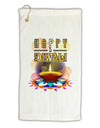 Happy Diwali - Rangoli and Diya Micro Terry Gromet Golf Towel 16 x 25 inch by TooLoud-Golf Towel-TooLoud-White-Davson Sales