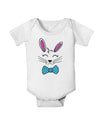 Happy Easter Bunny Face Baby Romper Bodysuit-Baby Romper-TooLoud-White-06-Months-Davson Sales