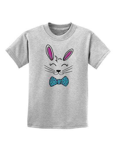 Happy Easter Bunny Face Childrens T-Shirt-Childrens T-Shirt-TooLoud-AshGray-X-Small-Davson Sales