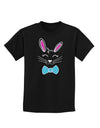Happy Easter Bunny Face Childrens T-Shirt-Childrens T-Shirt-TooLoud-Black-X-Small-Davson Sales