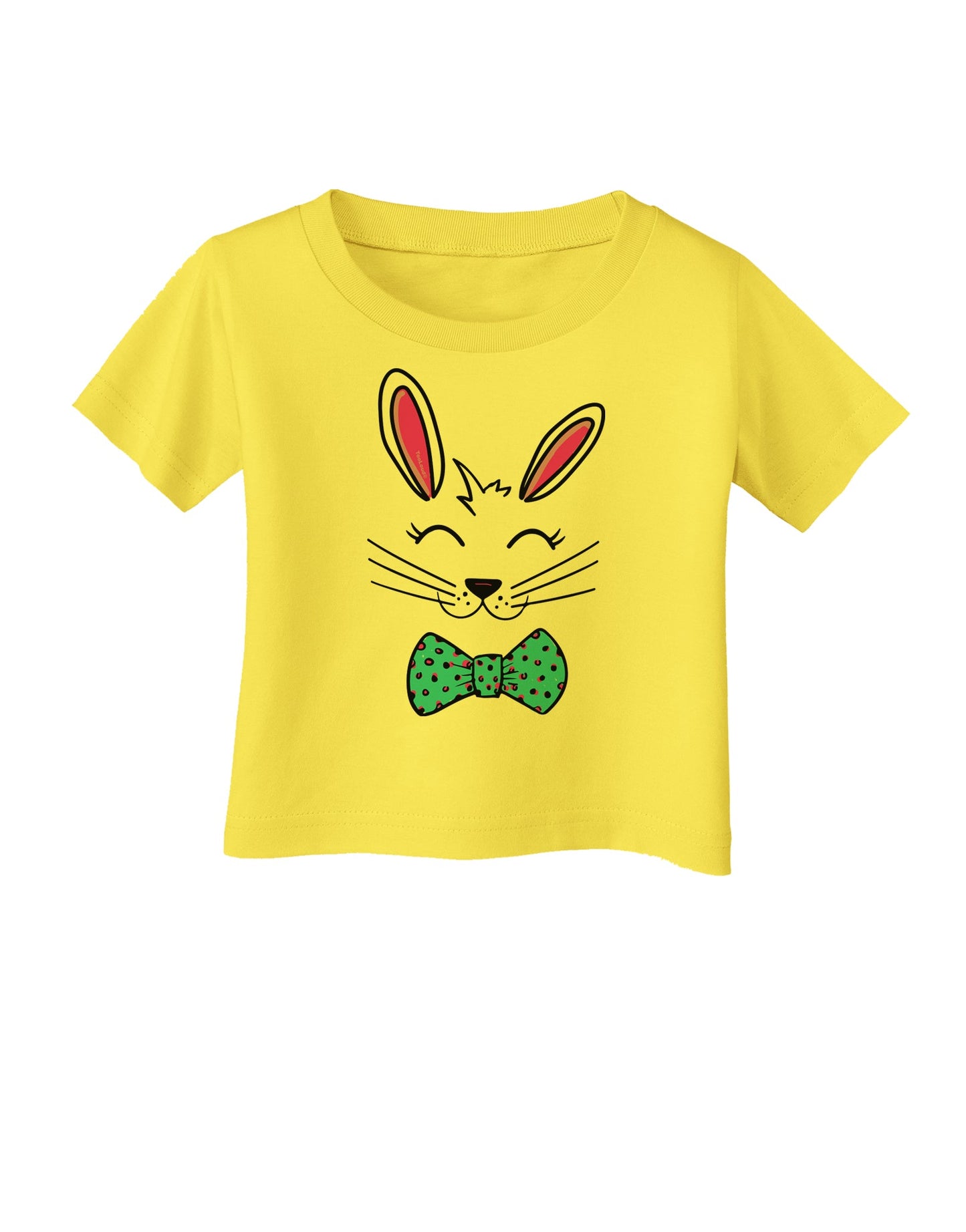 Happy Easter Bunny Face Infant T-Shirt-Infant T-Shirt-TooLoud-Yellow-06-Months-Davson Sales