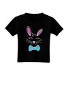 Happy Easter Bunny Face Dark Toddler T-Shirt Dark Black 4T Tooloud