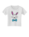 Happy Easter Bunny Face Toddler T-Shirt White 4T Tooloud