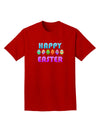 Happy Easter Decorated Eggs Adult Dark T-Shirt-Mens T-Shirt-TooLoud-Red-Small-Davson Sales