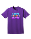 Happy Easter Decorated Eggs Adult Dark T-Shirt-Mens T-Shirt-TooLoud-Purple-Small-Davson Sales