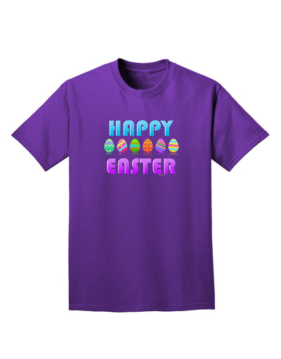 Happy Easter Decorated Eggs Adult Dark T-Shirt-Mens T-Shirt-TooLoud-Purple-Small-Davson Sales