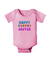 Happy Easter Decorated Eggs Baby Romper Bodysuit-Baby Romper-TooLoud-Pink-06-Months-Davson Sales