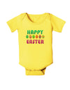 Happy Easter Decorated Eggs Baby Romper Bodysuit-Baby Romper-TooLoud-Yellow-06-Months-Davson Sales