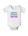 Happy Easter Decorated Eggs Baby Romper Bodysuit-Baby Romper-TooLoud-White-06-Months-Davson Sales