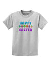 Happy Easter Decorated Eggs Childrens T-Shirt-Childrens T-Shirt-TooLoud-AshGray-X-Small-Davson Sales